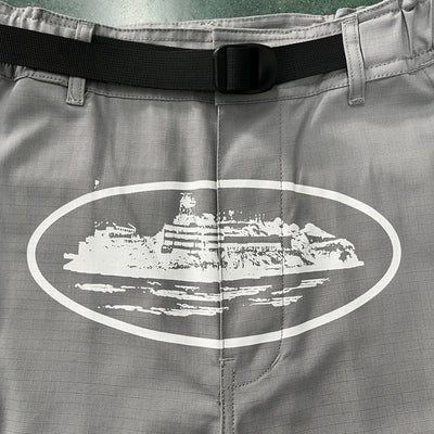 Graue Cargo-Shorts „Alcatraz“