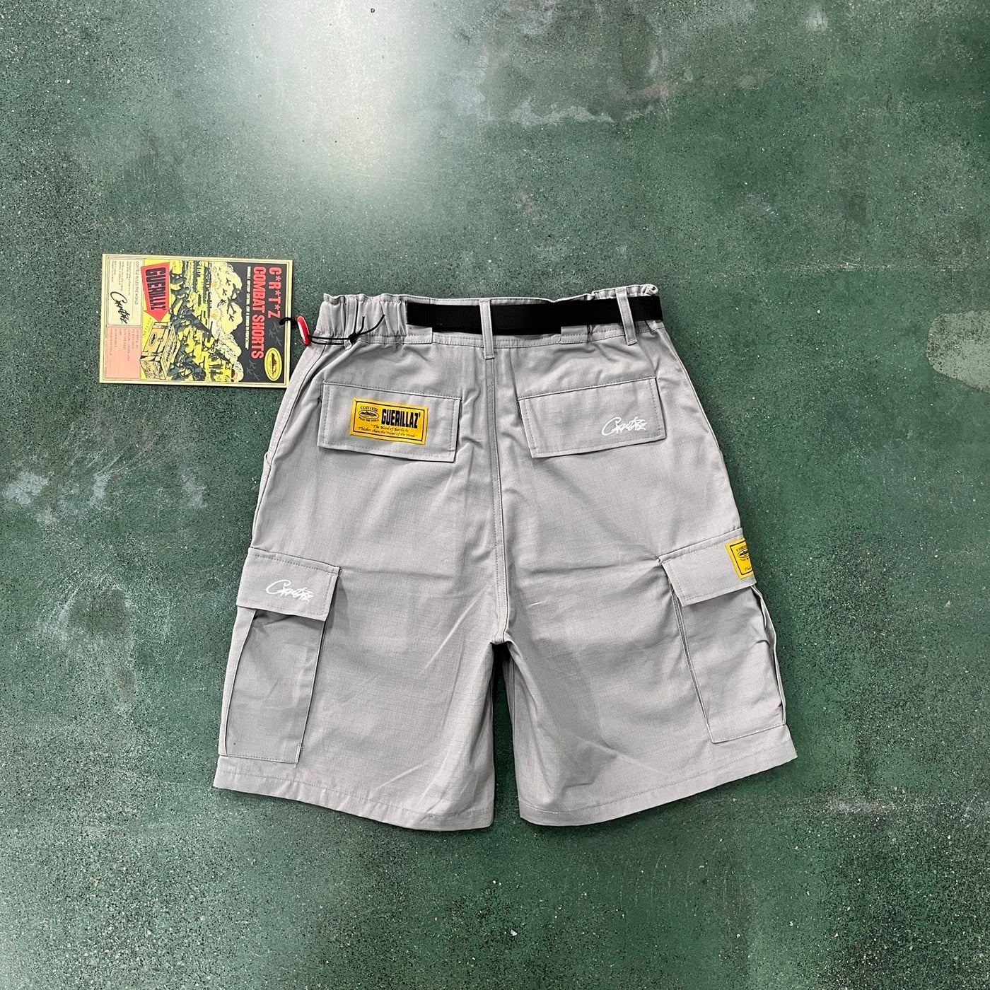Graue Cargo-Shorts „Alcatraz“