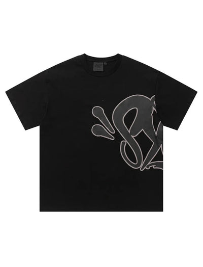 "Graffiti" Shorts Set Schwarz