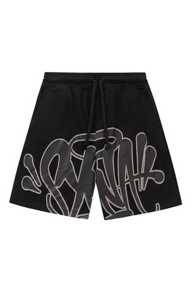 "Graffiti" Shorts Set Schwarz