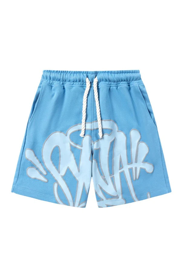 „Graffiti“ Shorts Set Babyblau