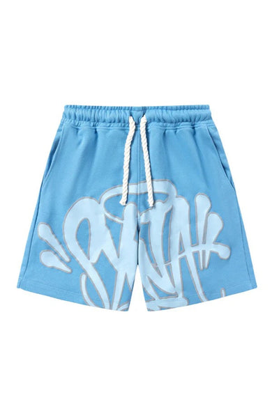 „Graffiti“ Shorts Set Babyblau