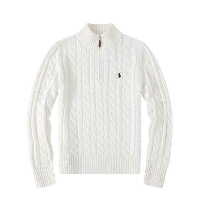 "RL" Cable Knit Quarter Zip